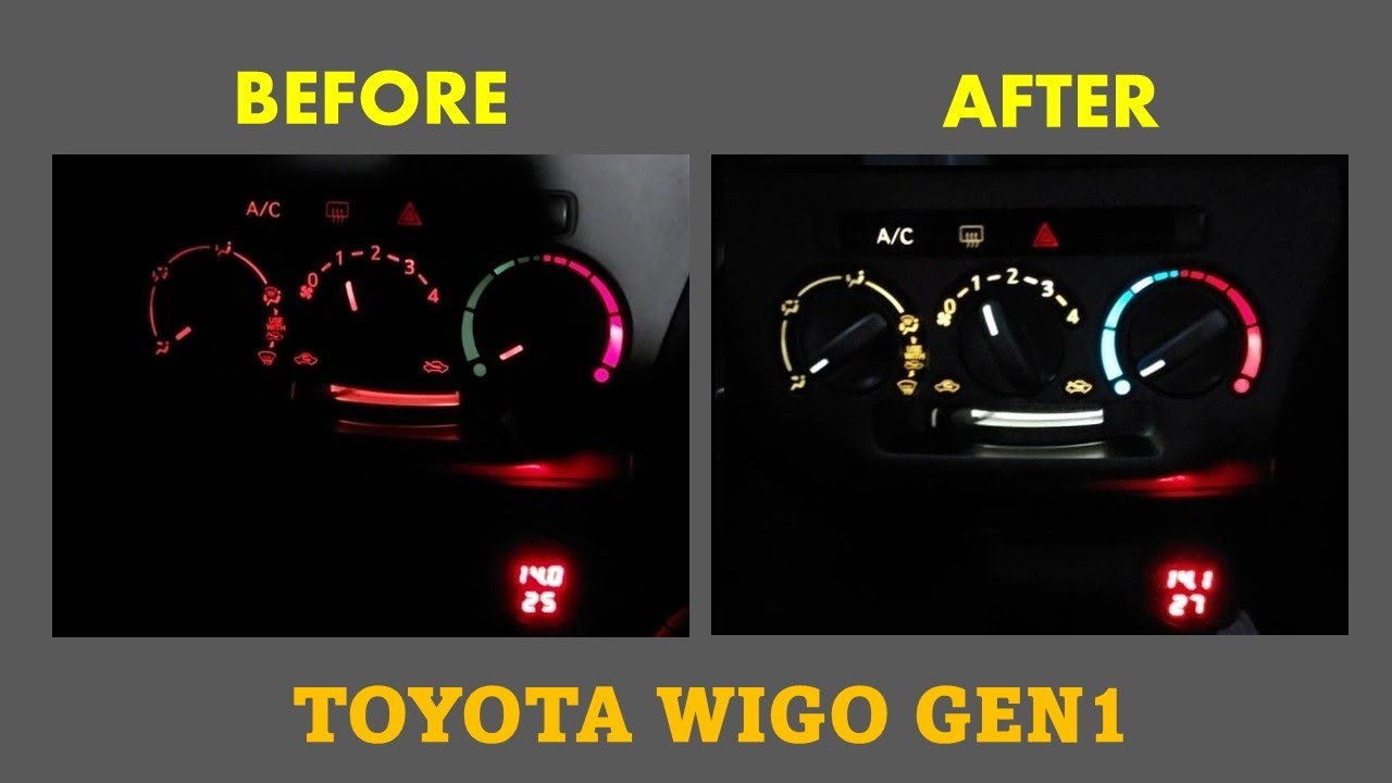 PART1: HOW TO REPLACE AIRCON CONTROL PANEL BULB ON TOYOTA WIGO