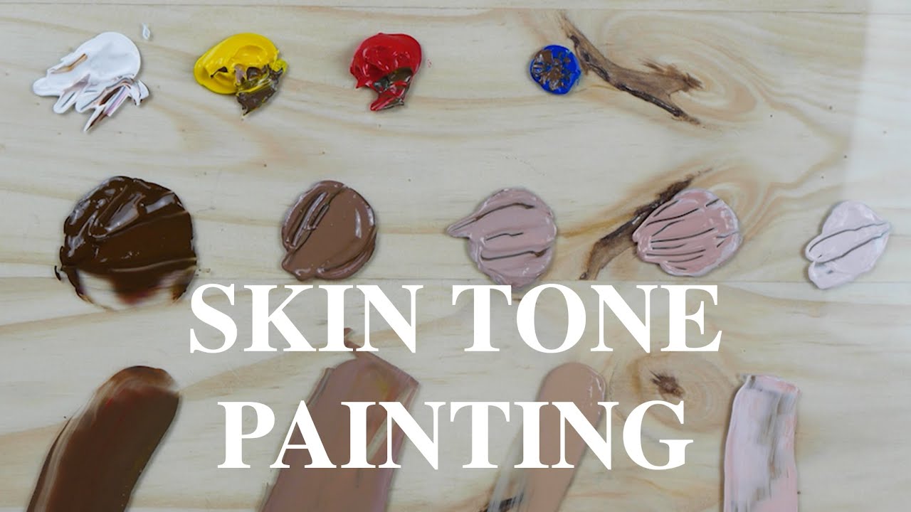 EASY and REALISTIC SKIN TONE PAINTING - PAINTING SKIN COLOR WITH ACRYLIC PAINT -