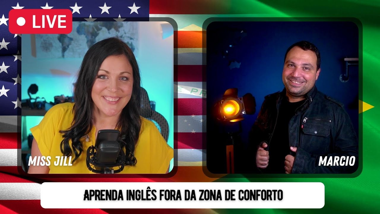 Aprenda inglês fora da zona de conforto | Uma entrevista AO VIVO com Miss Jill e amigos - Episódio 2