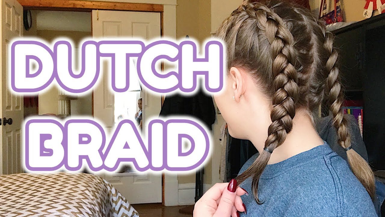 An Easy DUTCH BRAID Tutorial w/ Grips on SHORT HAIR