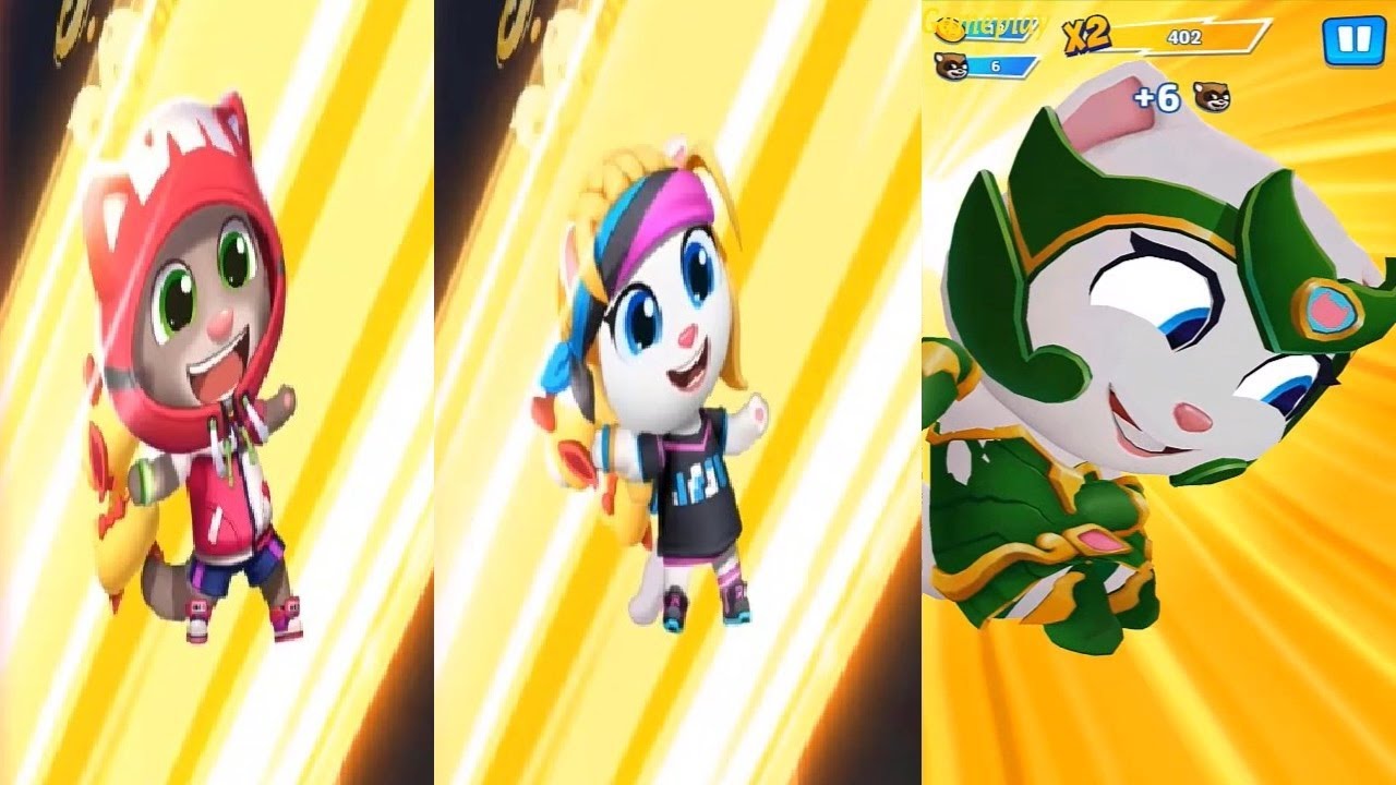 TALKING TOM HERO DASH VS TOM CAT BIG ADVENTURE Superhero ANGELA VS TALKING TOM VS TALKING ANGELA
