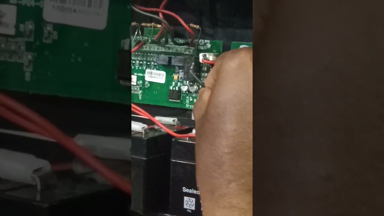 How to connect batteries 12v , 3.3AH in fire alarm system control panel 4zone Ravel RE--104R #FAS