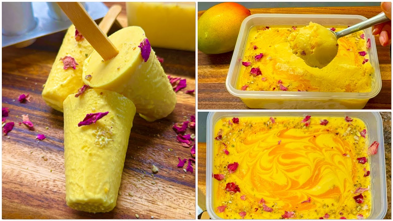 Homemade mouth melting ￼Mango kulfi and ice cream recipe | kulfi recipe |#howto #homemade #cooking