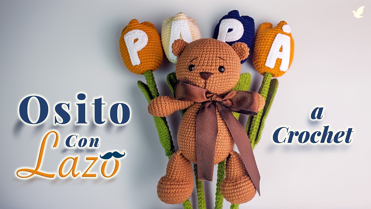 🧸🐻 Cómo Tejer un OSITO con LAZO a Crochet 🎀 | Tutorial Paso a Paso Súper Tierno