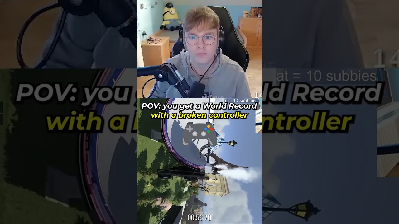 Скрейпи установил мировой рекорд, используя сломанный контроллер! 🎮 #trackmania #scrapie