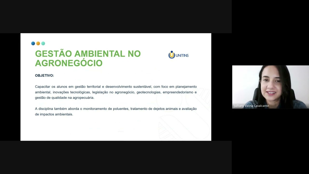 Aula de Apresentação - Gestão Ambiental no Agronegócio.