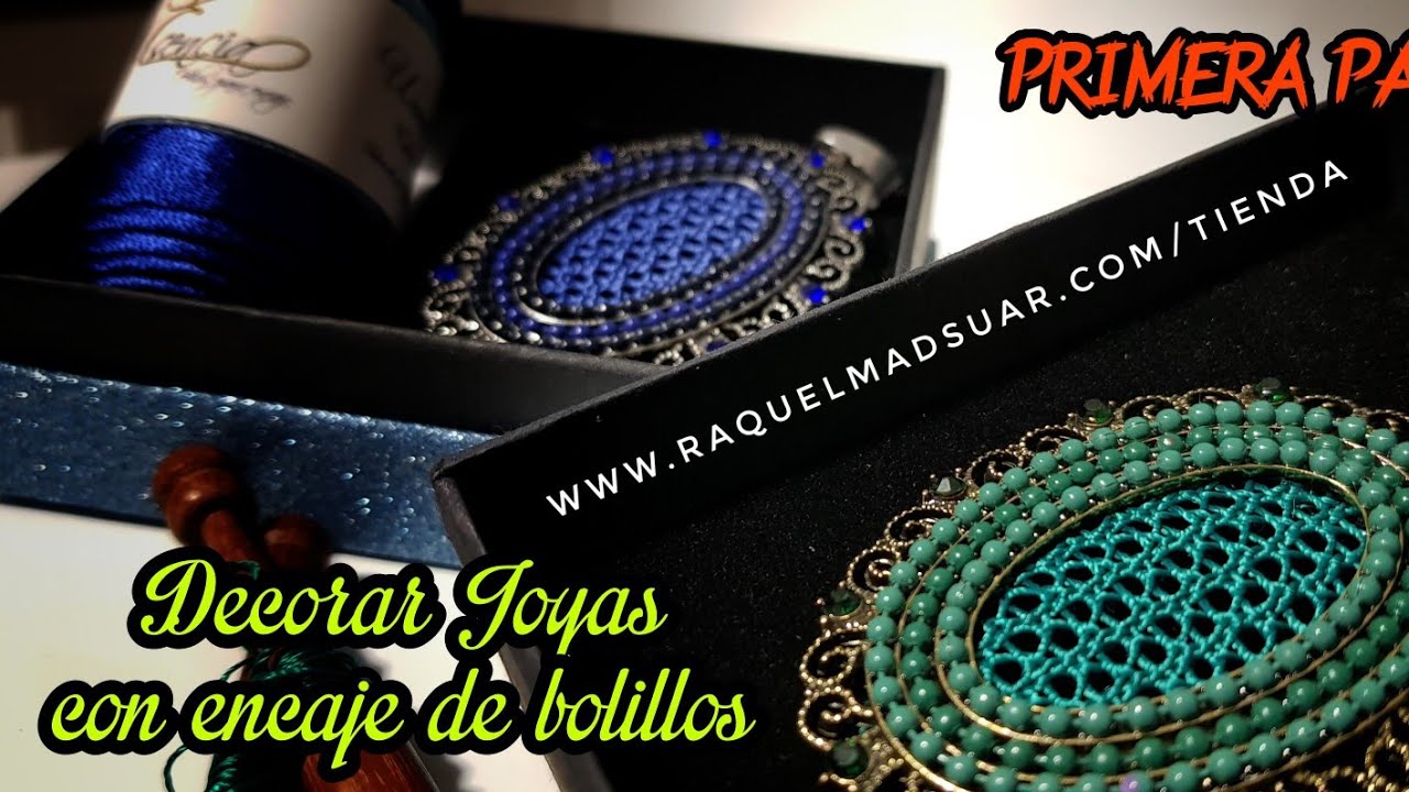 Como decorar joyas con encaje de bolillos 1a parte - Raquel M.Adsuar Bolillotuber