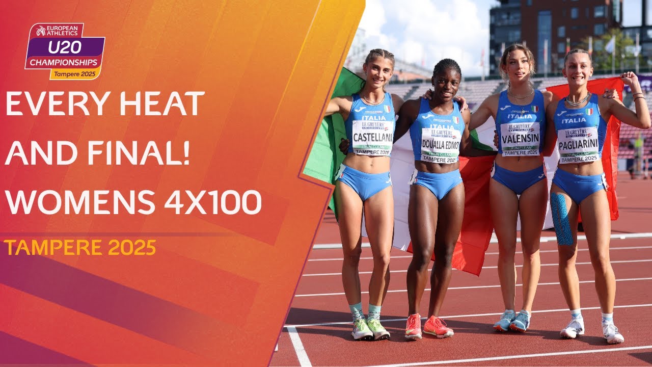 EVERY Heat and Final of the Women's 4x100m Relays | Tampere 2025