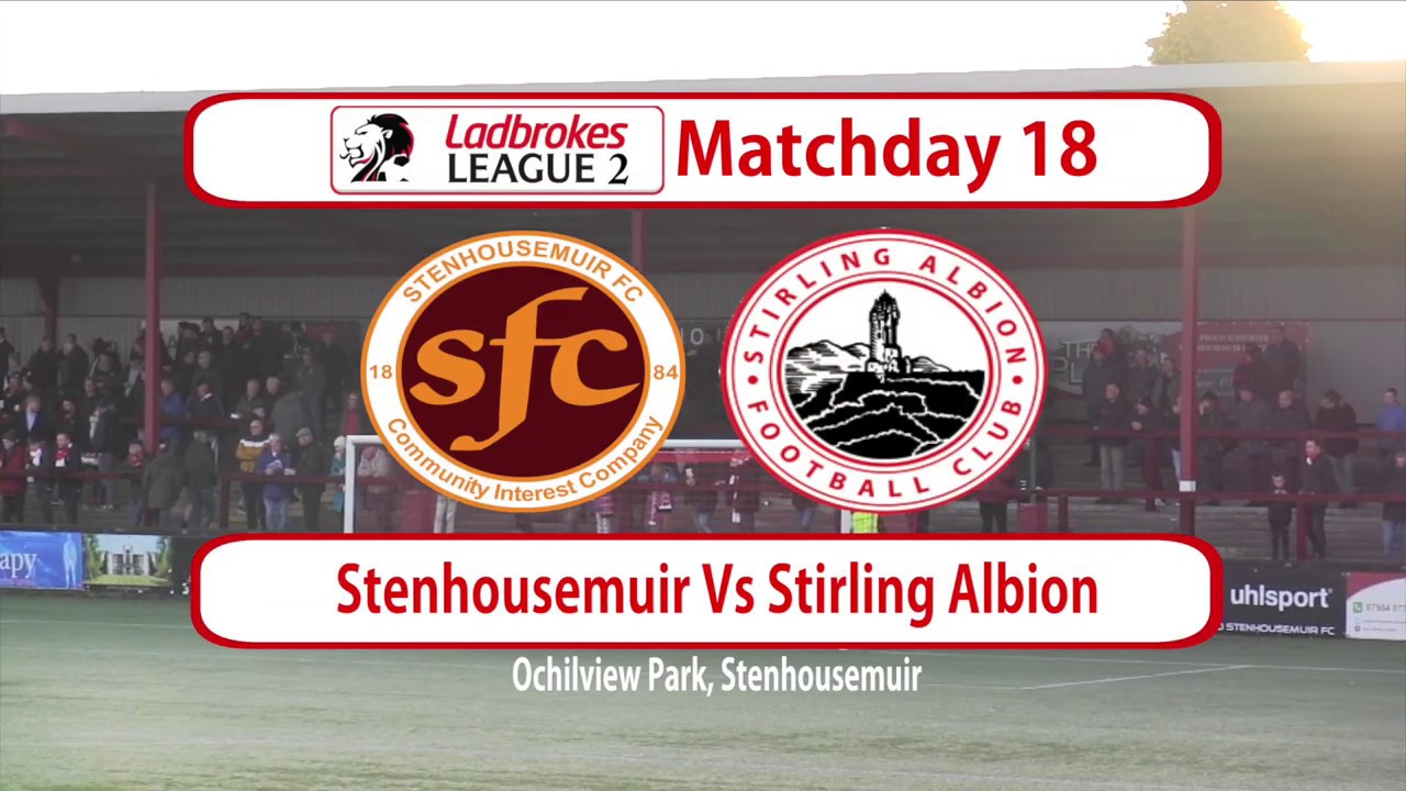 Stenhousemuir Vs Stirling Albion Highlights 28/12/19