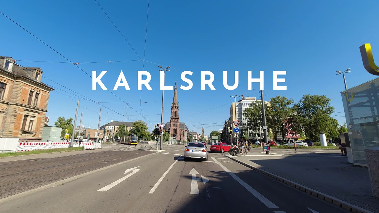DRIVING DOWNTOWN KARLSRUHE 🇩🇪 4K⁶⁰