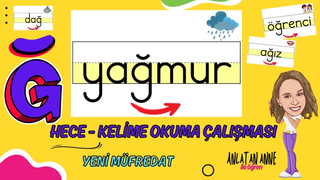 1. Sınıf “ğ-Ğ” Harfi Hece/Kelime Okuma Çalışması - Hece Birleştirme (Yeni Müfredat) #birincisınıf