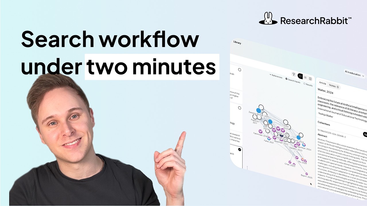Создание первого рабочего процесса поиска в ResearchRabbit (менее чем за две минуты)