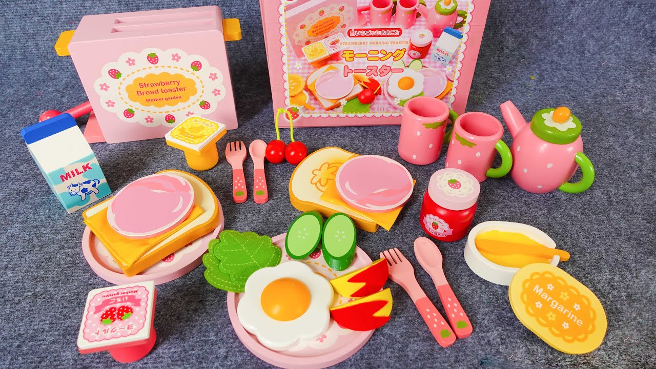 10 Minutes Satisfying with Unboxing Cute Pink Strawberry Kitchen Set ASMR