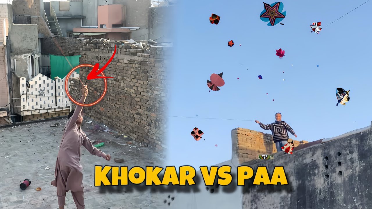 Khokar Vs paa | Kite Fight | live kite looting | juniorvlogs | Basant2024