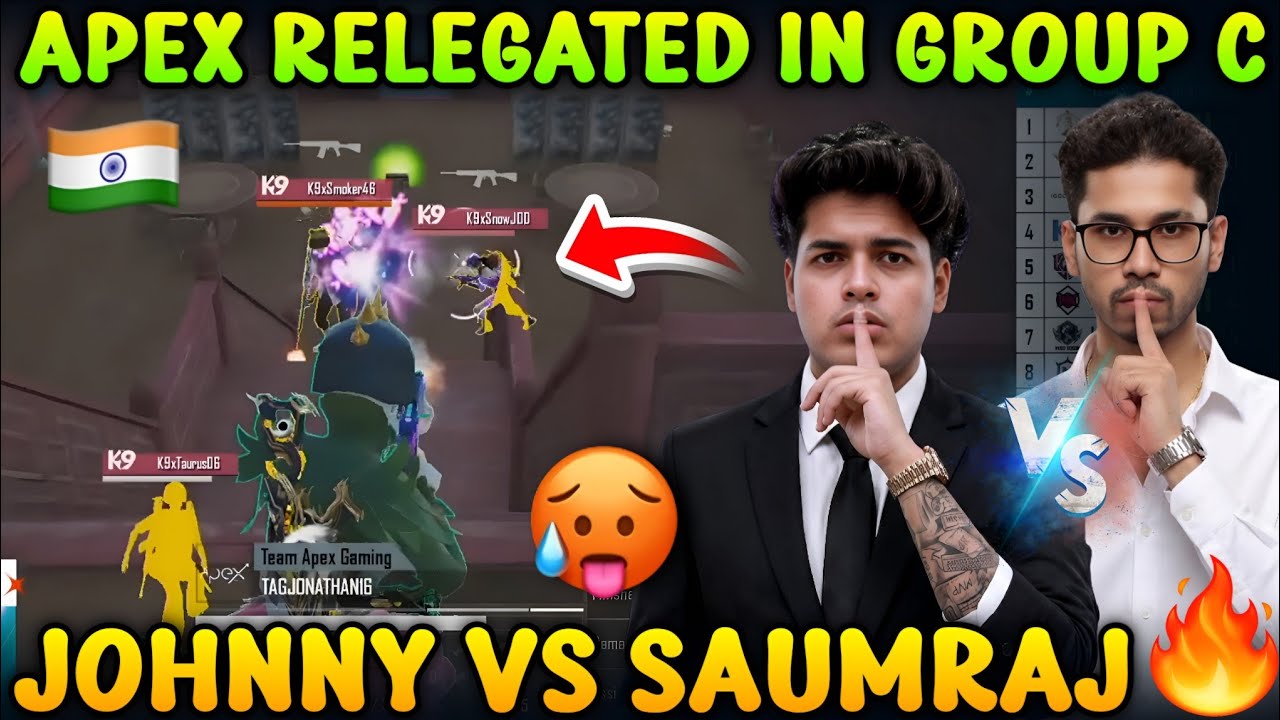 JONATHAN 👑 vs SAUMRAJ 🤡 APEX GAMING DIDN'T QUALIFY 😔 FOR GROUP A 🥲 TAG BMPS HIGHLIGHT 🖤