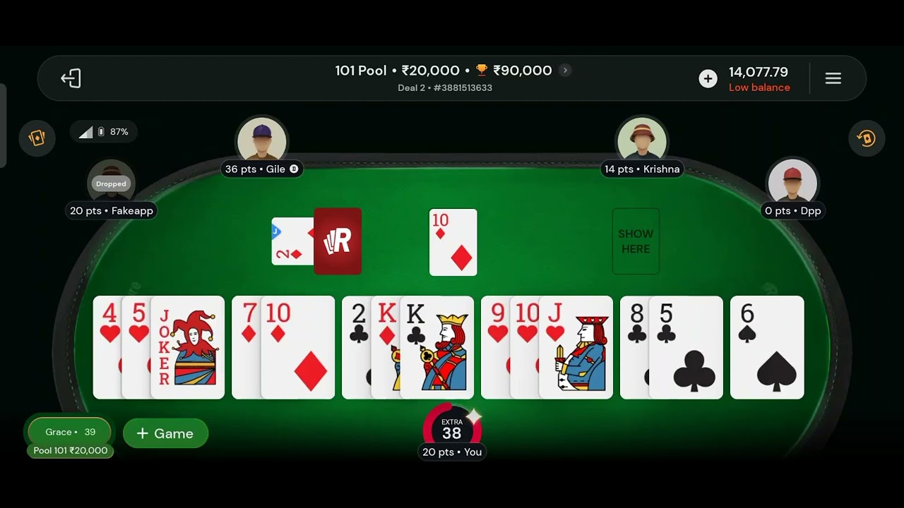 20k pool 101 || rummy online telugu