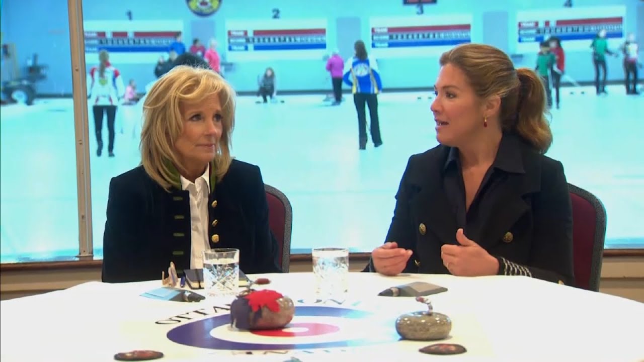 Sophie Grégoire Trudeau and Jill Biden visit a curling club in Ottawa – March 24, 2023