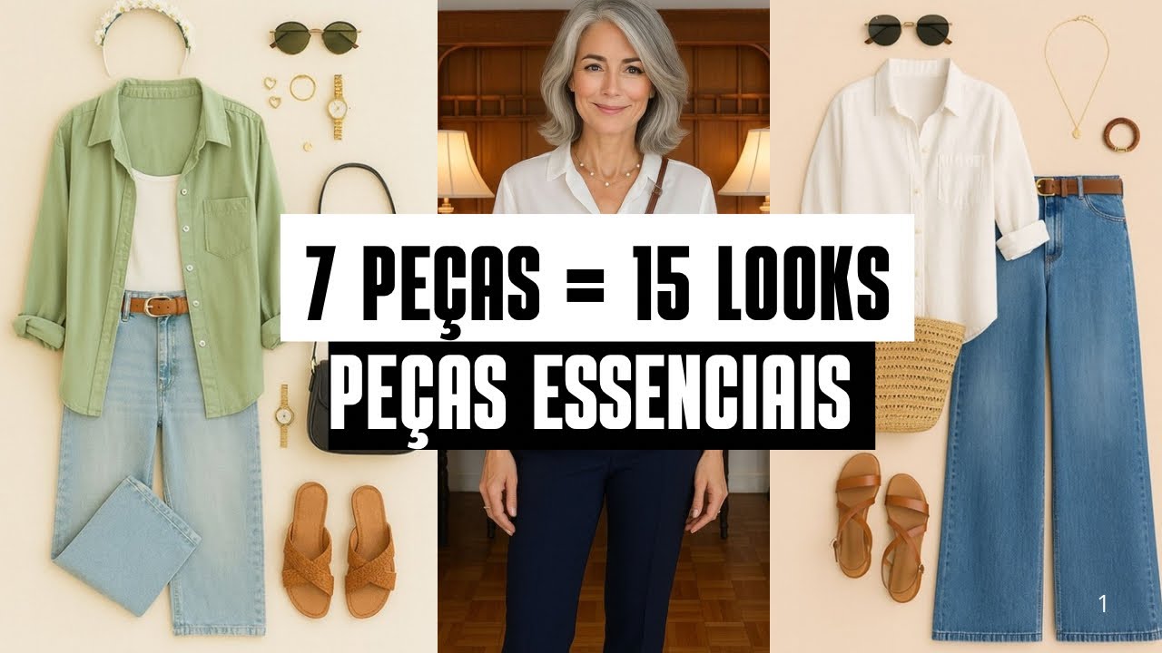 PEÇAS ESSENCIAIS MULTIPLICANDO LOOKS | 7 peças 15 looks 