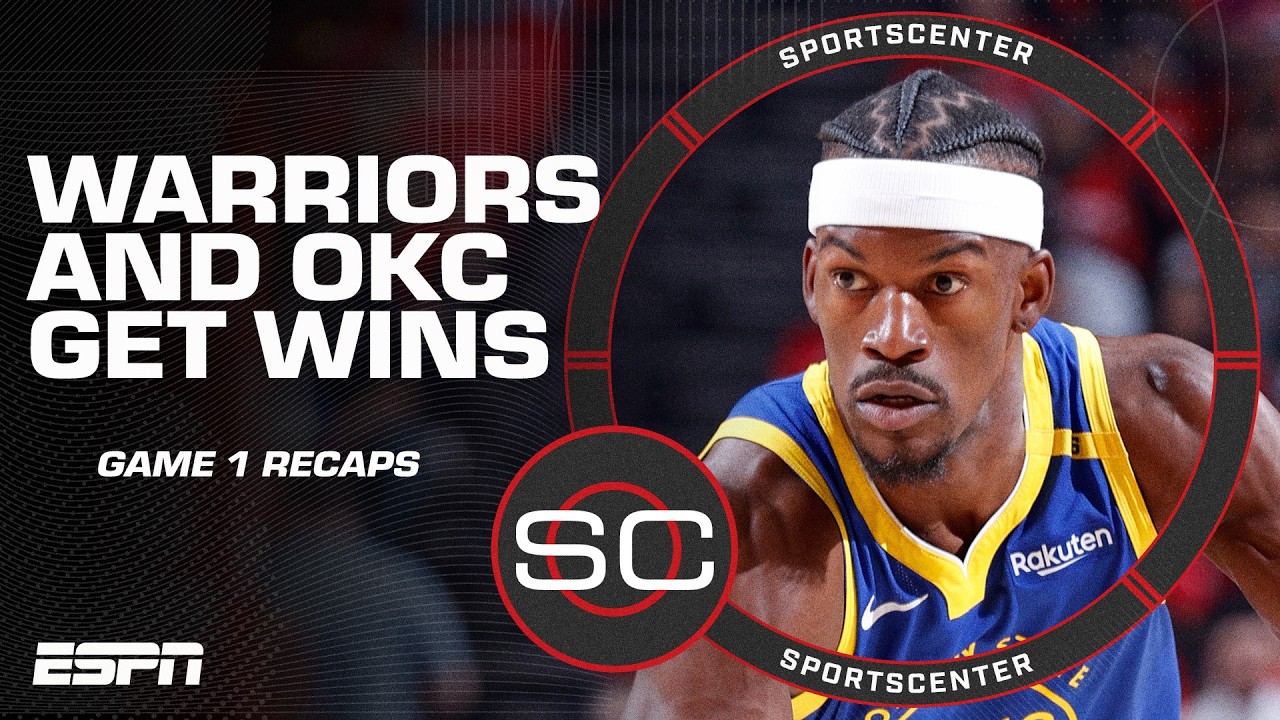 RECAPPING NBA PLAYOFF ACTION 🏀 Steph & Jimmy lead Warriors + OKC's HUGE Game 1 win! | SportsCenter
