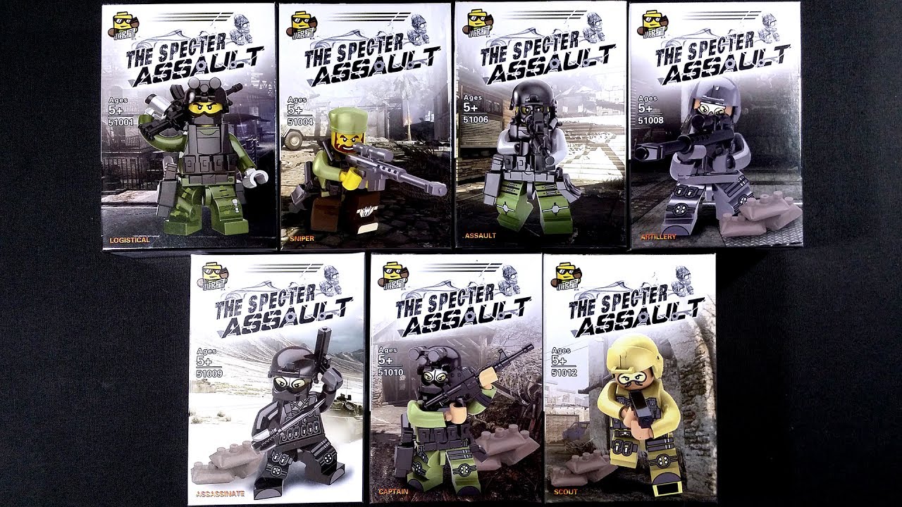 LEGO The Specter Assault Military Army Soldier Minifigures (bootleg / knock-off)