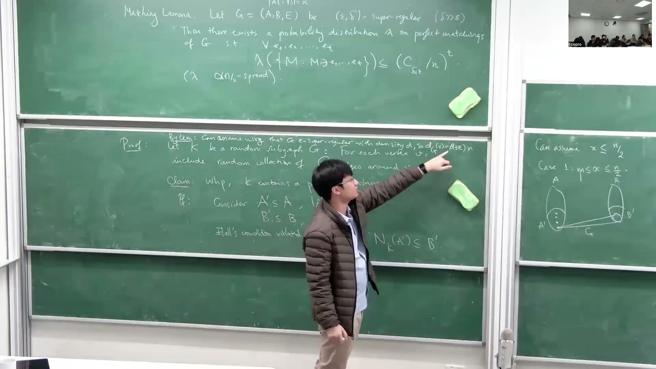 25.01.10, Huy Tuan Pham, Recent developments in probabilistic combinatorics (Lecture 5)