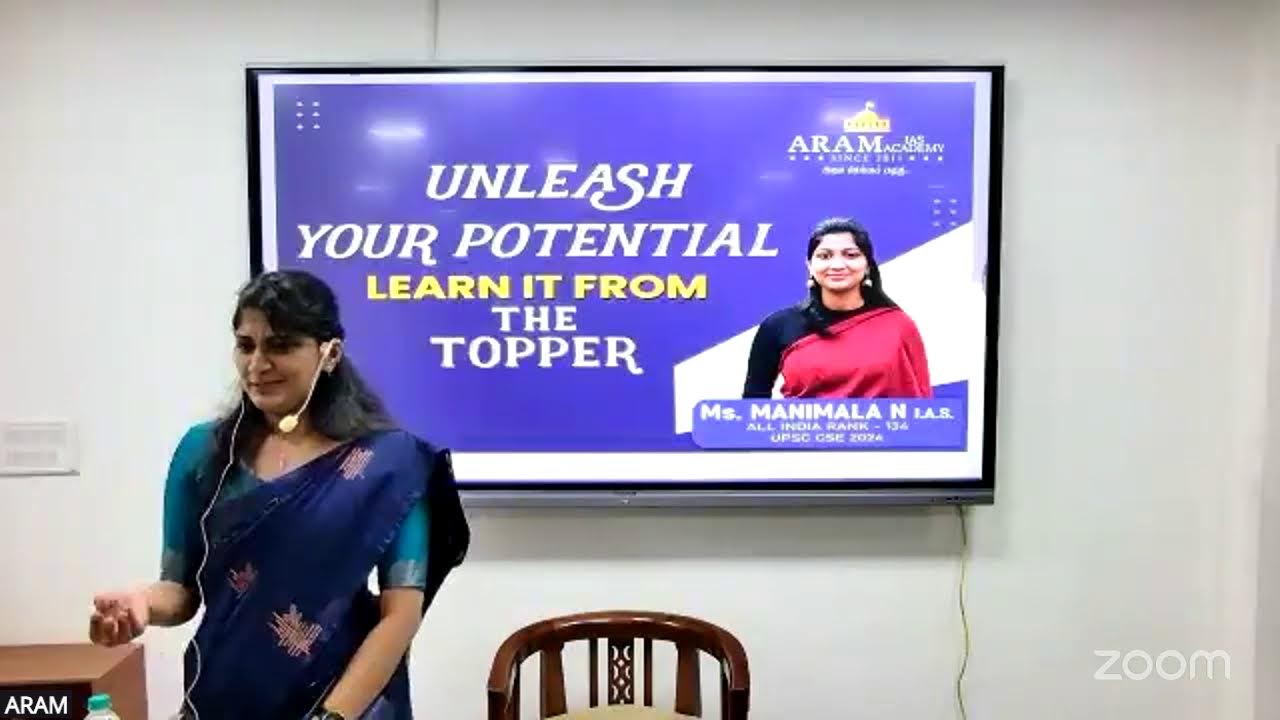 ARAM - UNLEASH YOUR POTENTIAL LEARN IT FROM THE TOPPER - Ms.MANIMALA N - I.A.S OFFICER TRAINEE