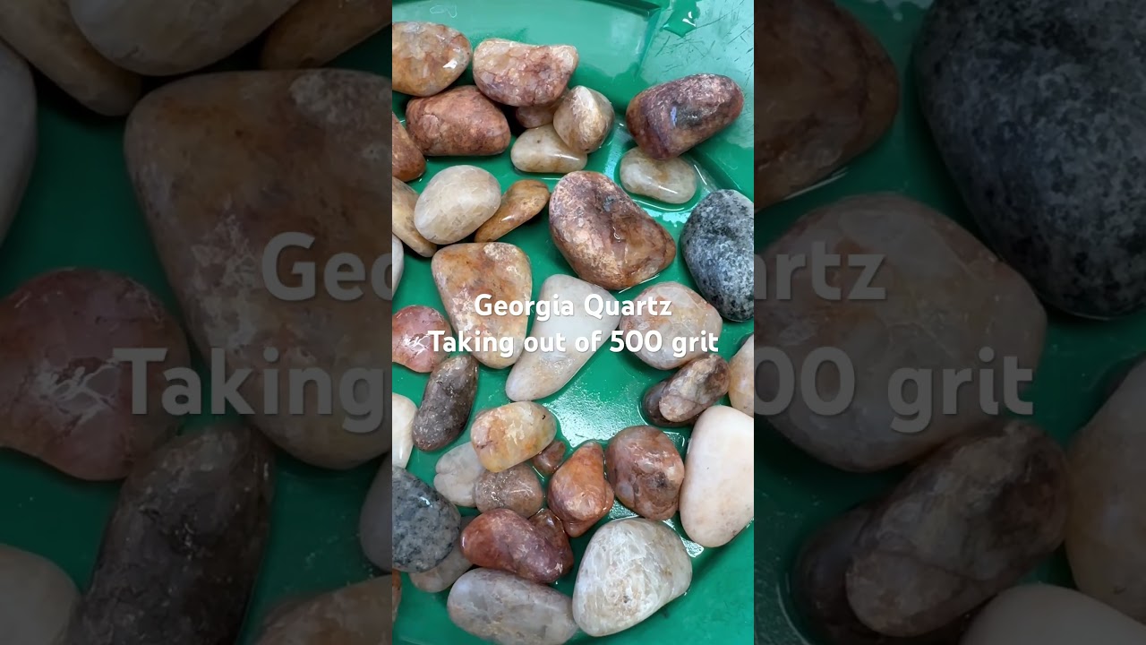 Georgia State Gemstone Quartz.  500 grit stage.  