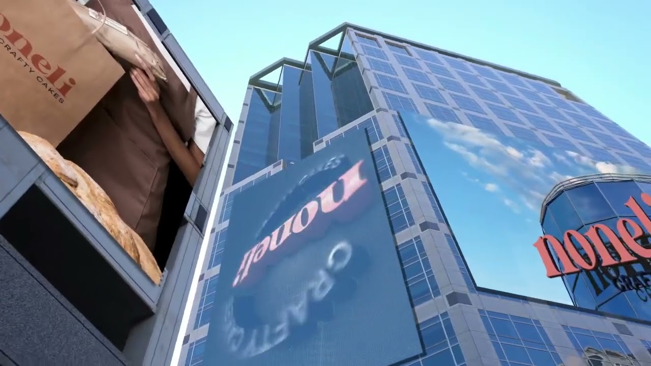 City Billboard Video Mock-Up Content Video for Cake Brand | After Effects