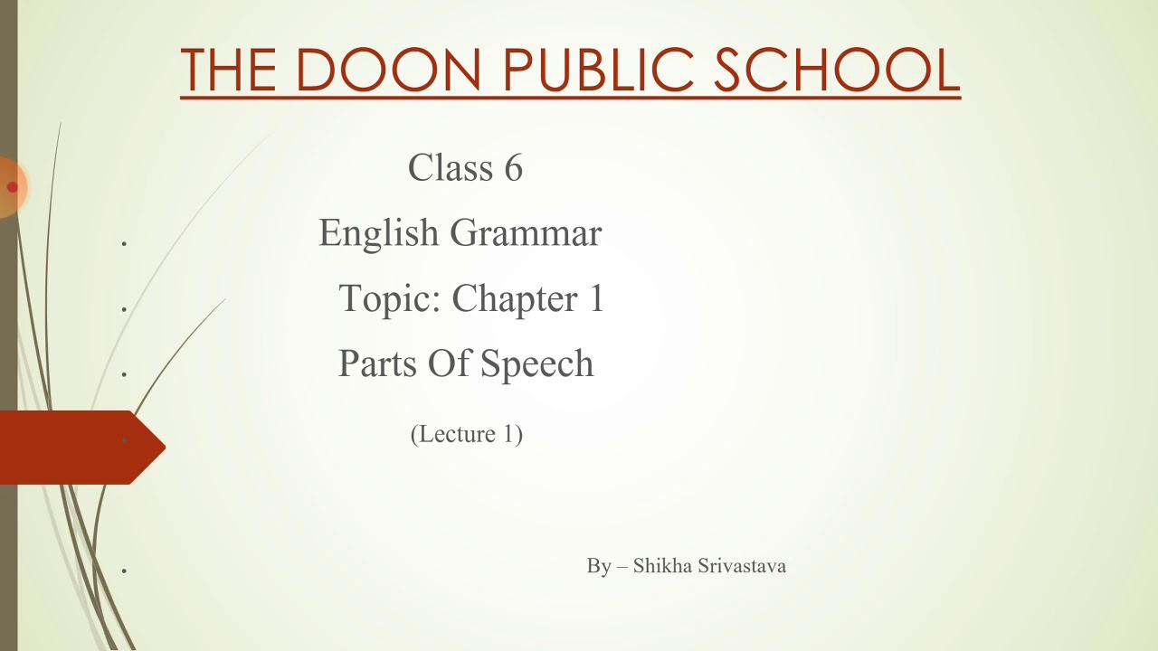 The DPS's class-6-English Grammar-chapter-1