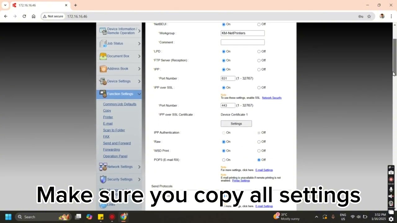 How to set up kyocera printer, scan to E-mail via Gmail Acc. ✨ #Kyocera #ScanToEmail