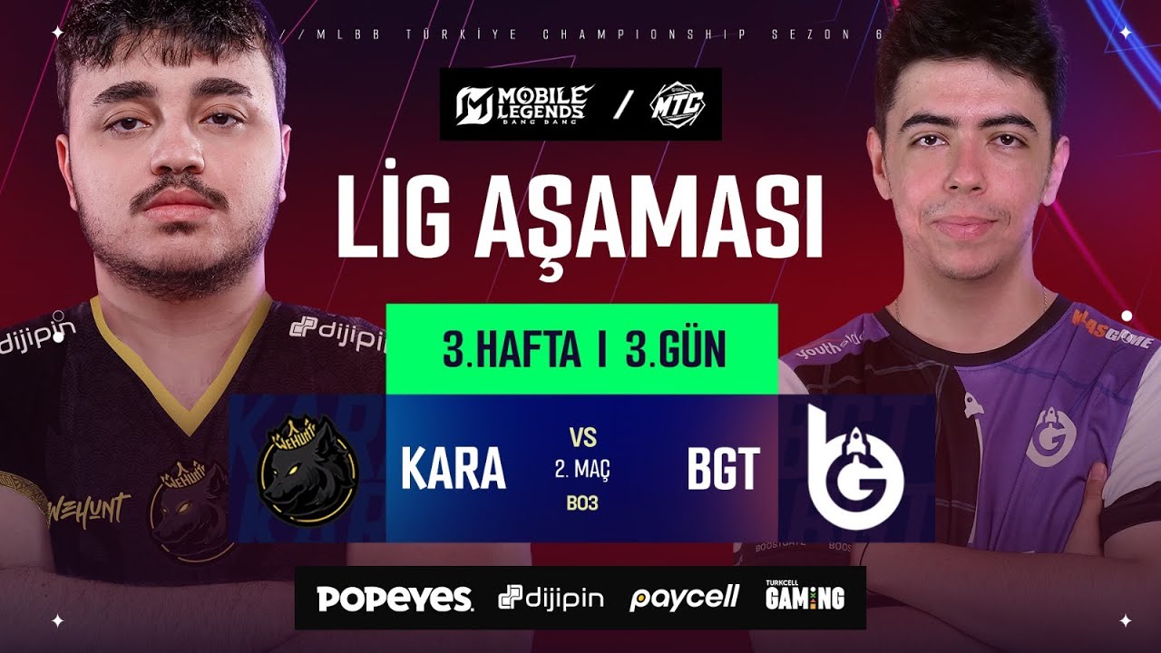 KARA Esports vs BoostGate Esports | MTC 6. Sezon | Lig Aşaması | 3. Hafta 3. Gün | #YeniDönem #MTC
