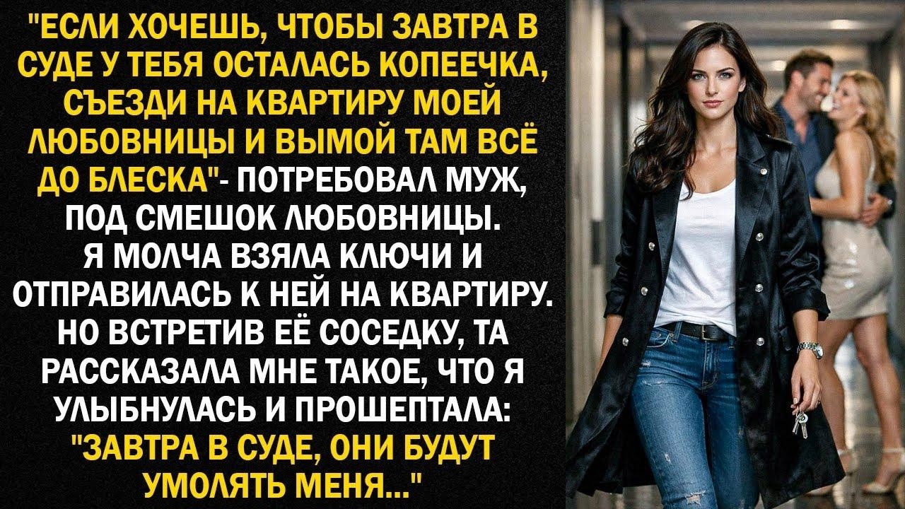 Если хочешь, чтобы завтра в суде у тебя осталась копеечка, съезди на квартиру моей любовницы и