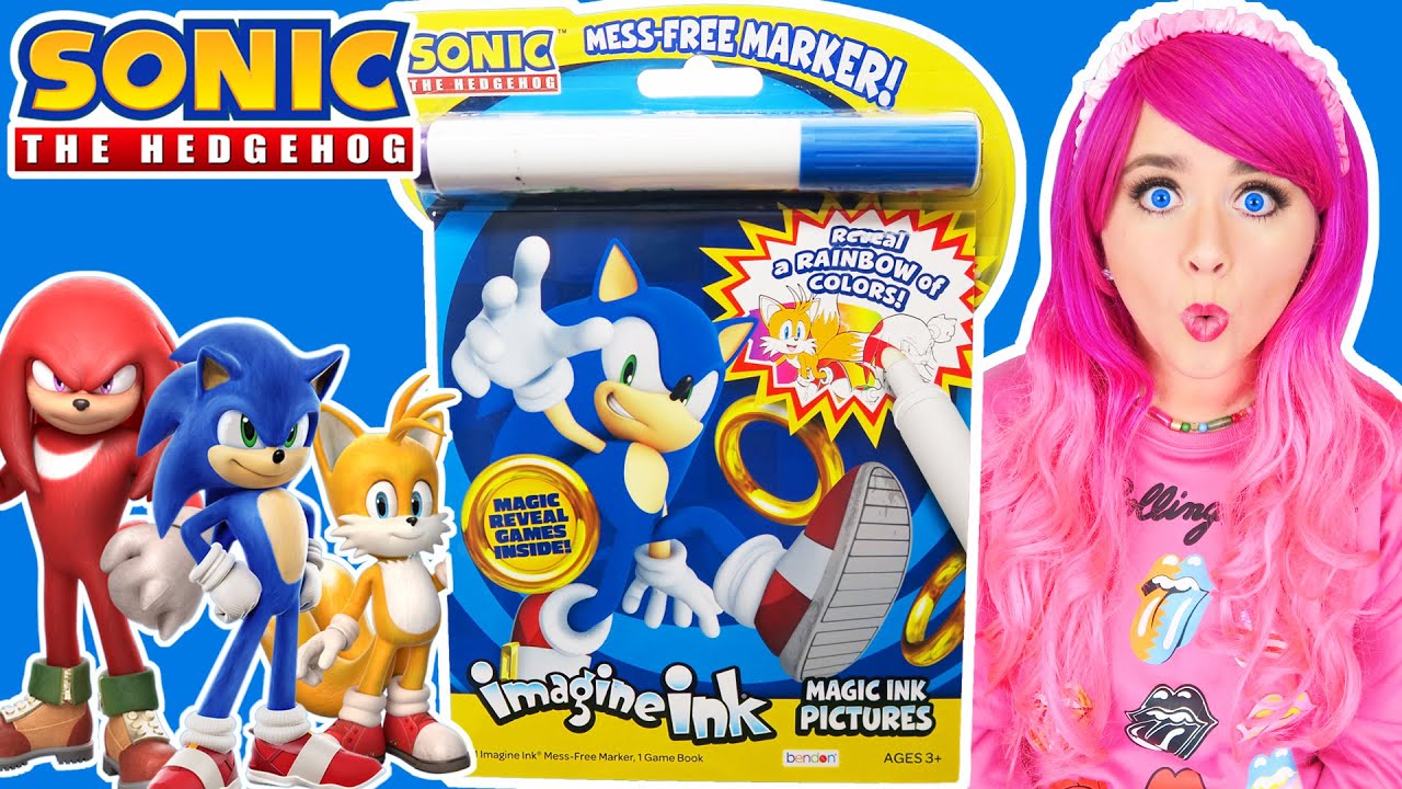 Coloring Sonic The Hedgehog Imagine Ink Coloring Book | Sonic Magic Ink Activity & Game Book