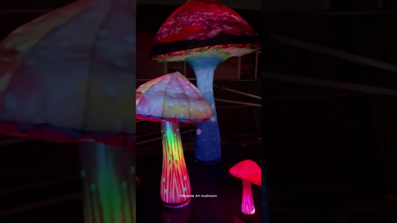 Lighting Mushroom Inflatable Outdoor Custom Giant Advertising Mushroom Inflatables
