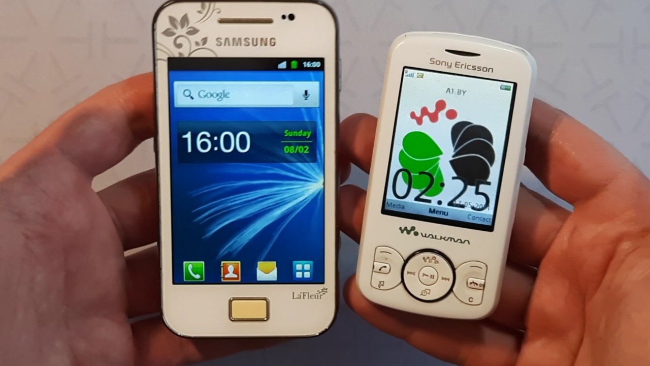 Incoming call & Outgoing call at the Same Time Samsung Galaxy Ace + Sony Ericsson W100i