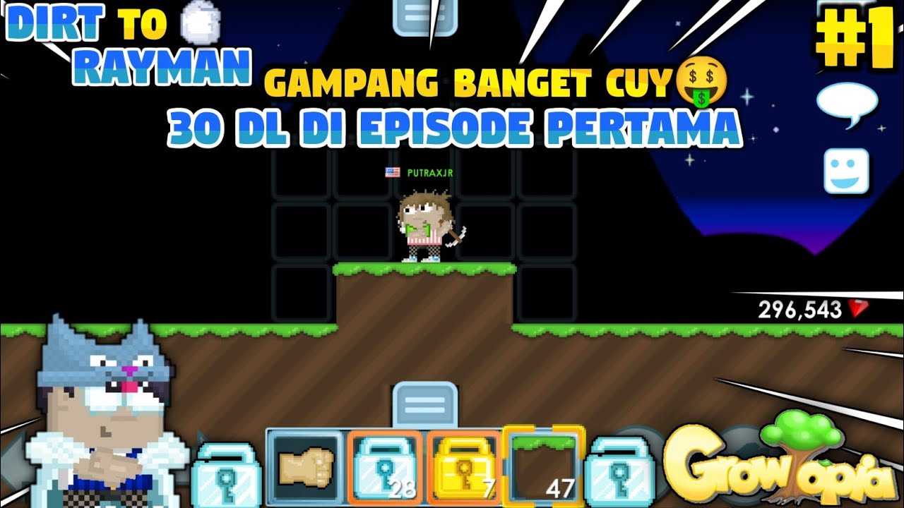 30 DL Di Episode Pertama🤑|Dirt To Rayman #1 |Growtopia Indonesia