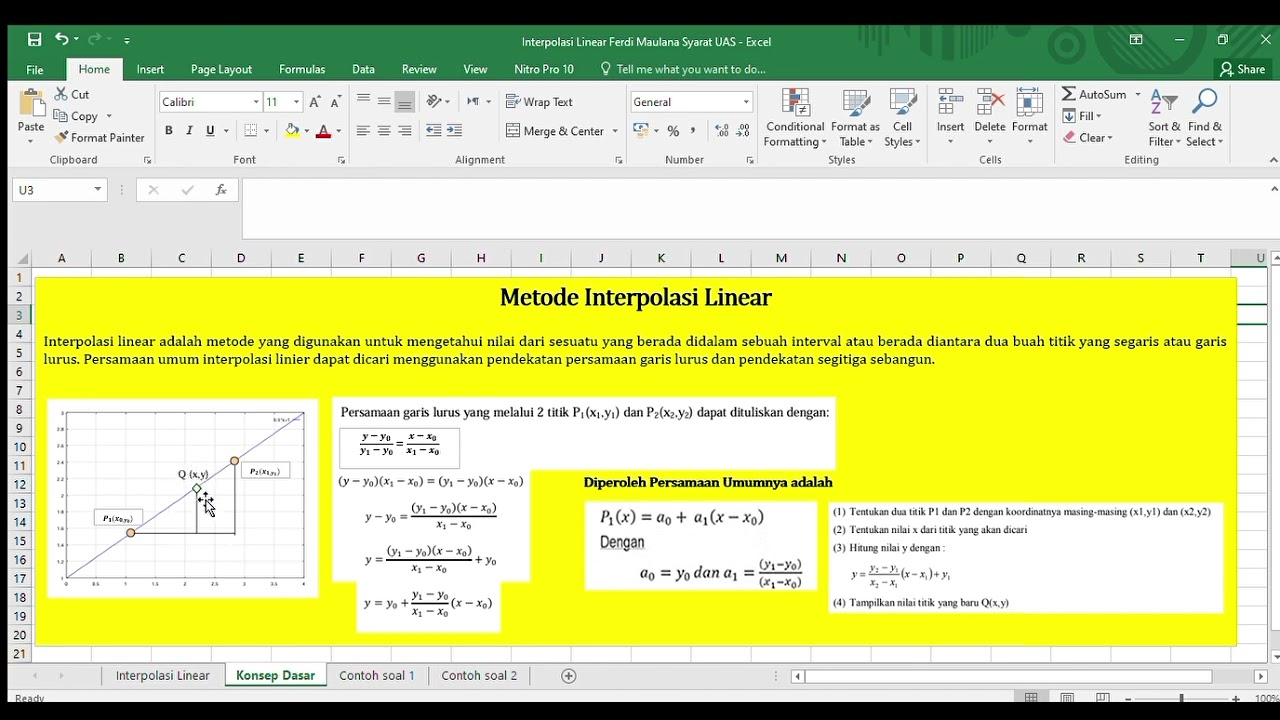 TUGAS AKHIR MK METODE NUMERIK - METODE INTERPOLASI LINEAR _ FERDI MAULANA