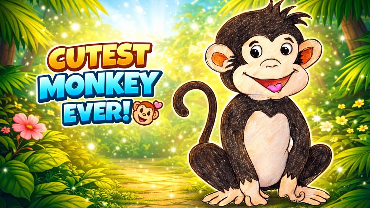 How To Draw The Cutest Monkey Ever 🐒✨ Step By Step #drawing #art #viral #trending #youtube #sketch 