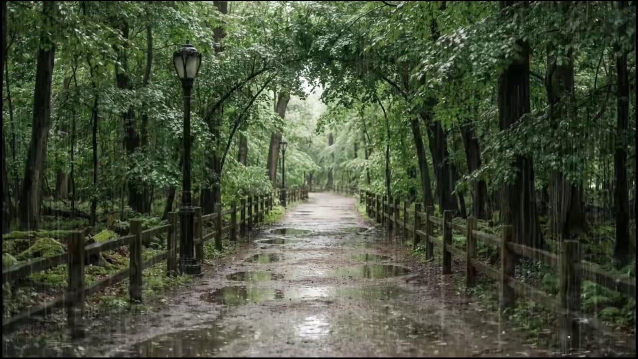 Relaxing Forest Rain at Dusk | Ambient Leaf and Rain Sounds to Help You Deep Sleep Better Naturally