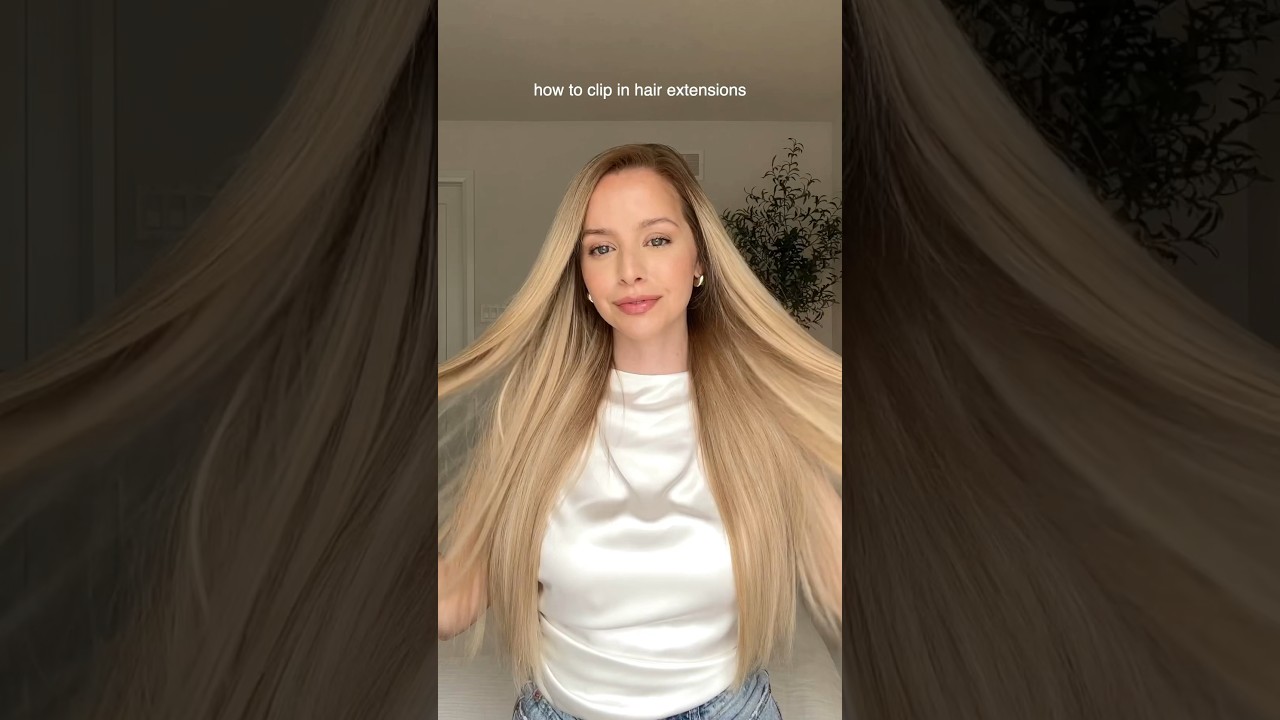 The BEST way to clip in hair extensions #howtoclipinhairextensions