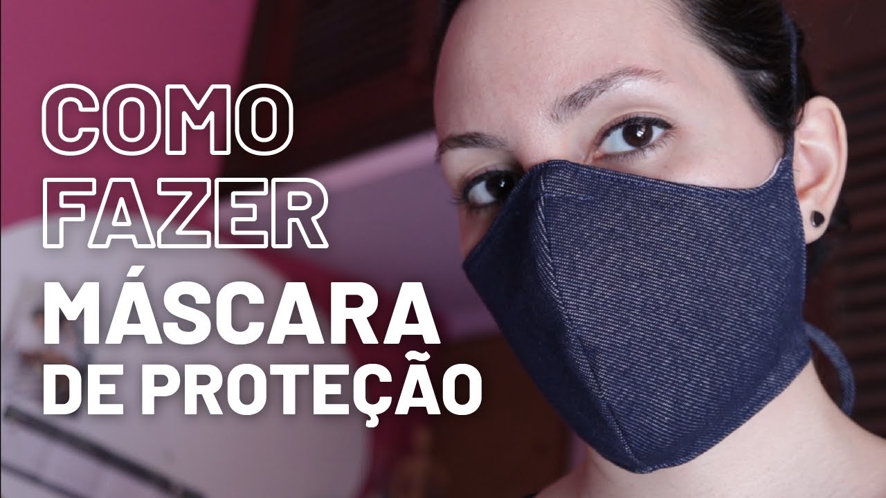 DIY Máscara de proteção ergonômica - how to sew mask