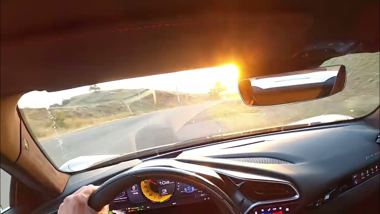 Flying to sunset on Ferrari 296 GTB