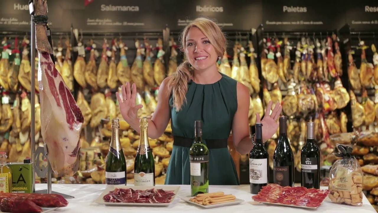 Maridaje de vino con jamón.