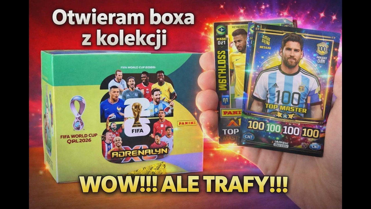 PANINI FIFA WORLD CUP 2026 -OTWIERAM DISPLAY BOXA - TRAFIAM RZADKĄ KARTĘ EMBLEM I DWA GOLDEN BALLERY