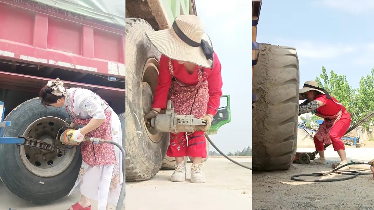 A Day in the Life of a Tire Repair Lady: Inspiring Work Passion
