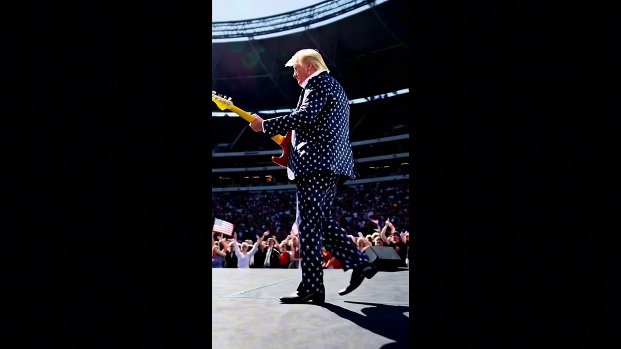 Donald Trump rocks out with ZZ Top. 