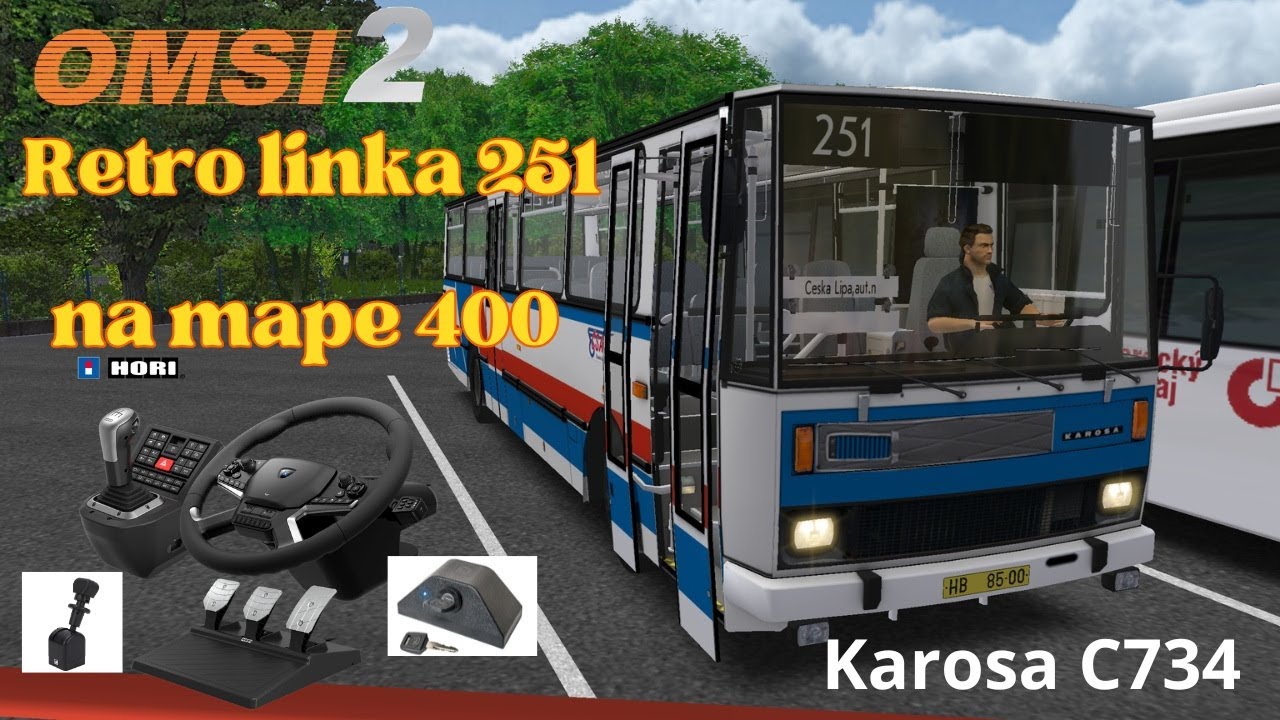 Omsi 2 - Retro linka 251 - Karosa C734 - Hori Force Feedback Truck Control System