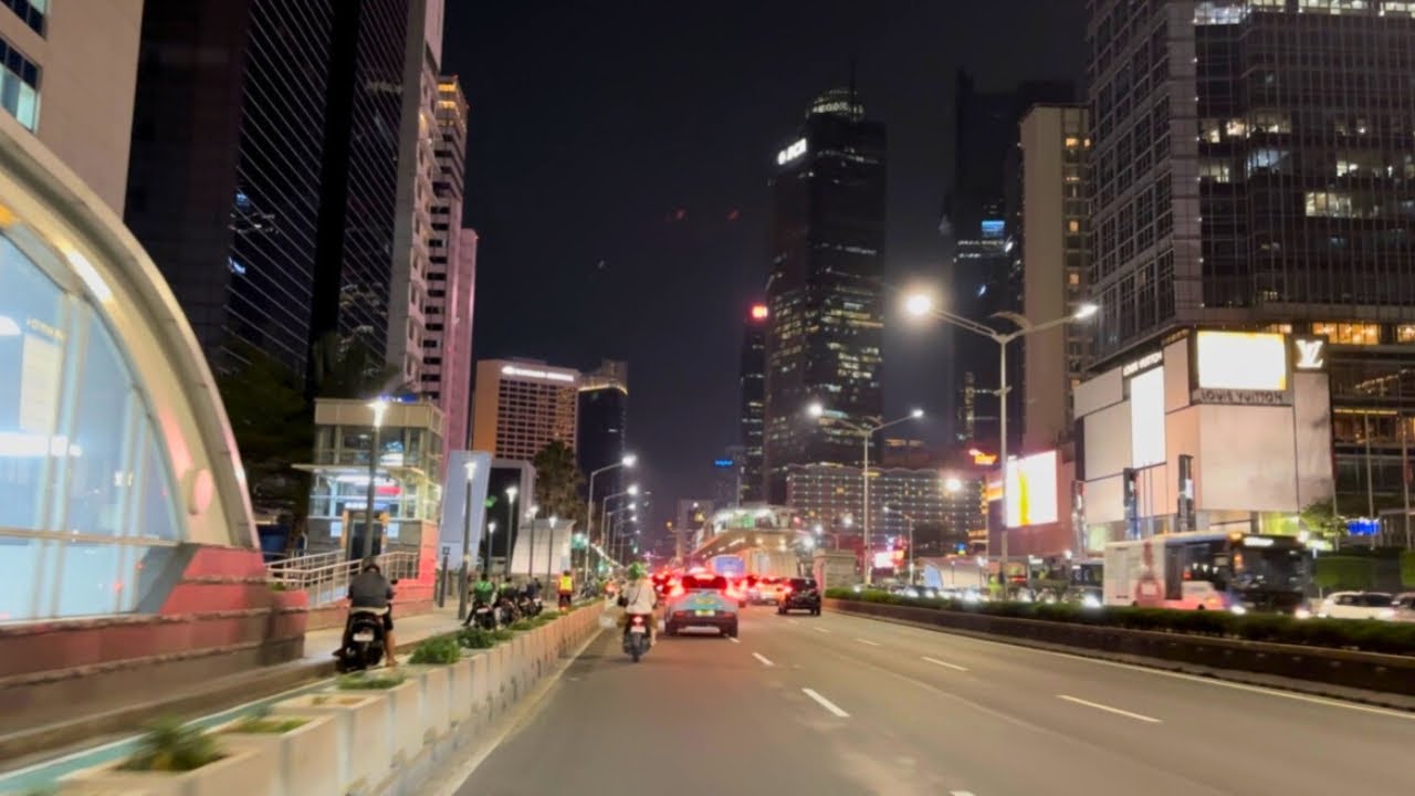 Jalan Jalan Keliling Kota Jakarta Malam Hari || Terbaru 2025 #jakartapusat