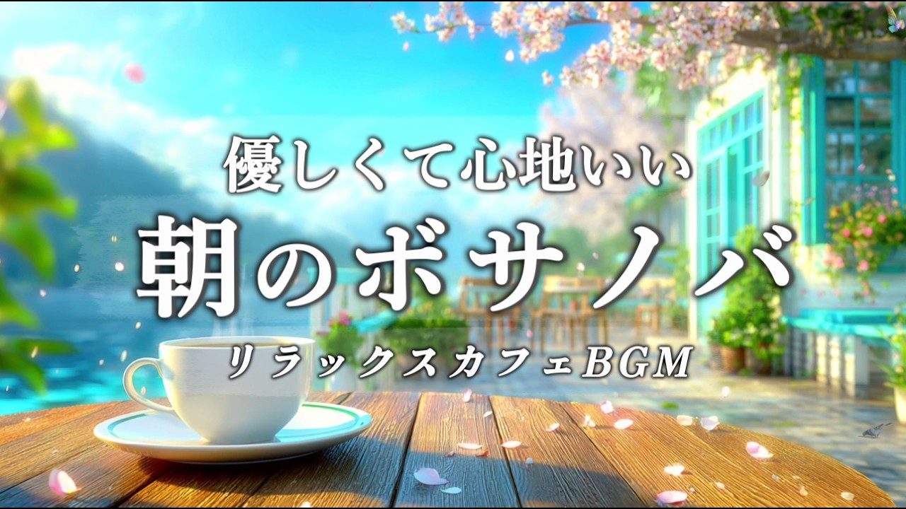 【ボサノバBGM】春のはじまりの朝 水辺カフェで流れる爽やかプレイリスト女性ボーカル | 読書・勉強・朝食のお供に