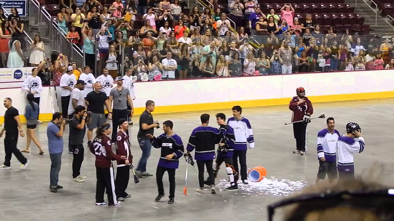 Jonas Brothers vs. NKOTB - Broomball game - Hershey, PA - July 27, 2013 (NKOTB win)